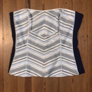 White House Black Market - navy/white bustier